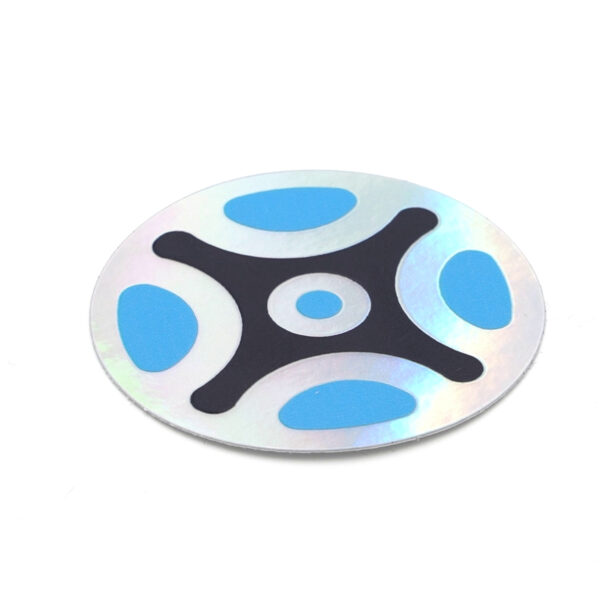 Droner stickers rond holographique