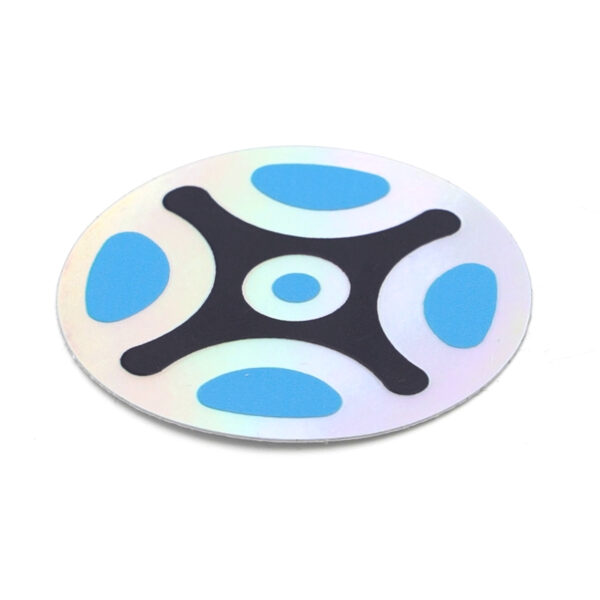 Droner stickers rond holographique